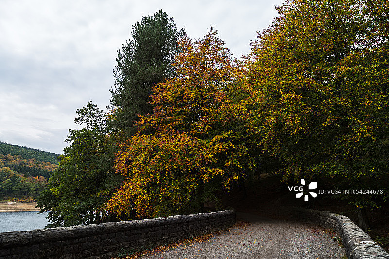 德文特水库旁的黑暗小路图片素材