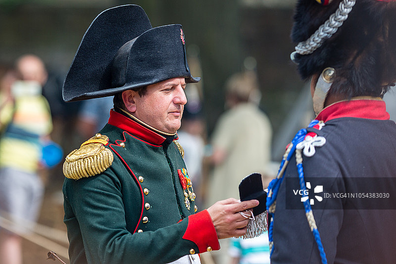 拿破仑·波拿巴检阅部队图片素材