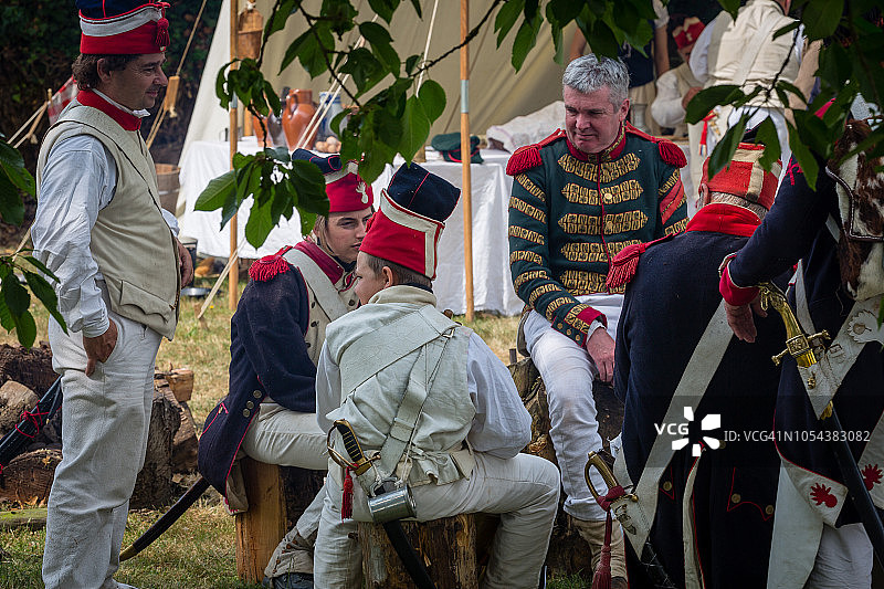 在营地中的重演者图片素材