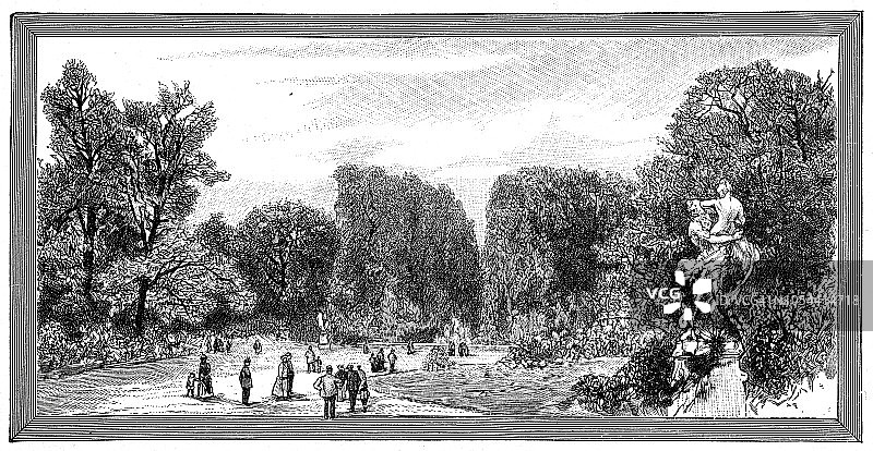 维也纳施瓦岑贝格花园公园图片素材