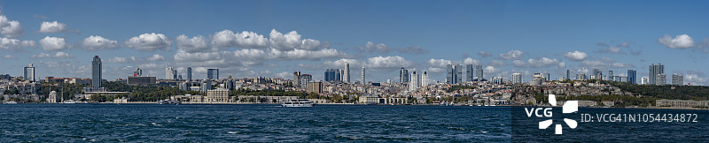 土耳其伊斯坦布尔博斯普鲁斯海峡全景图片素材