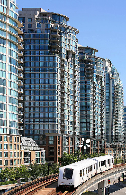 加拿大不列颠哥伦比亚省温哥华耶鲁镇的高架天车图片素材