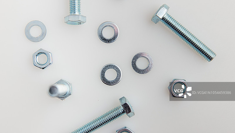 螺栓、螺母和锁紧环图片素材