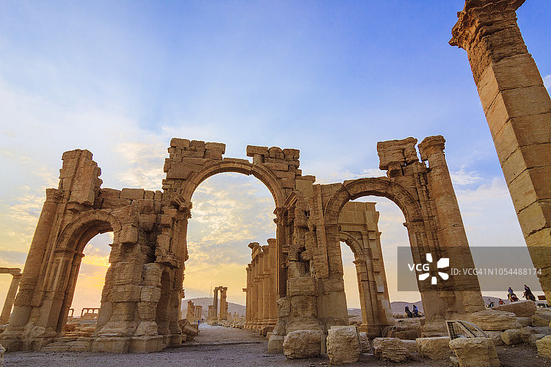 巴尔米拉凯旋门图片素材