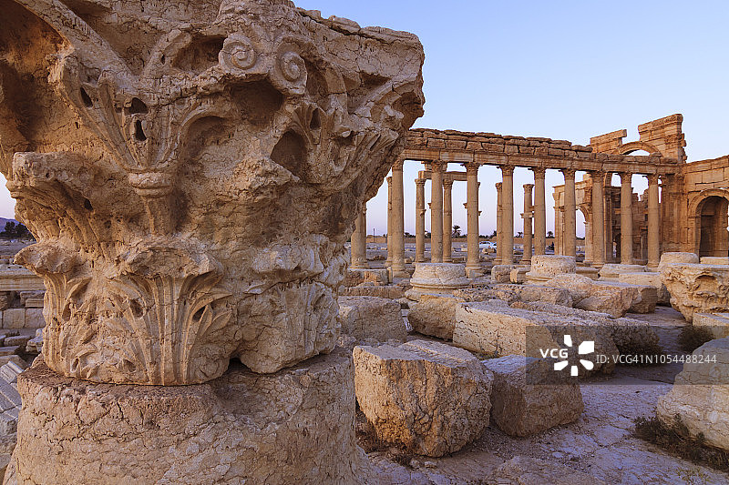 巴尔米拉大柱廊图片素材