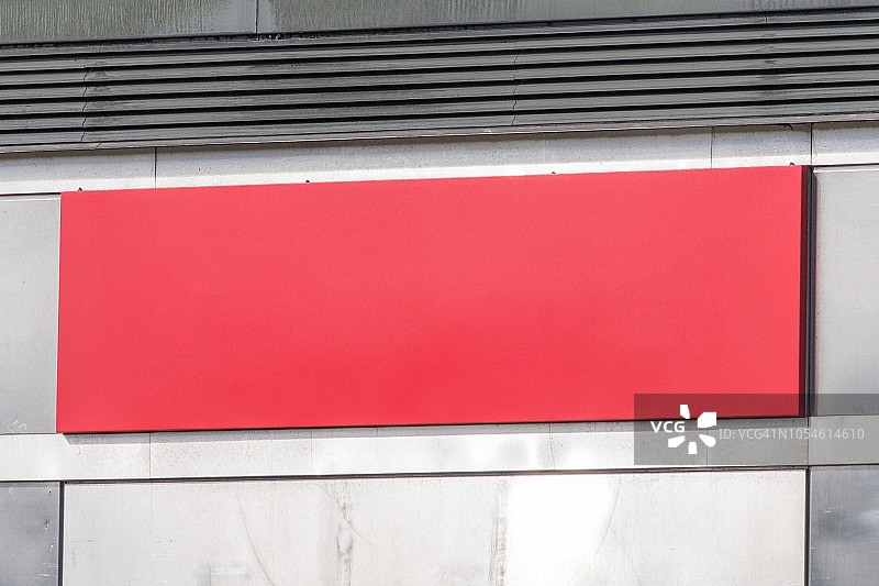 商店前的红色空白标志图片素材