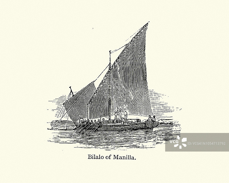 马尼拉的Bilalo号古船图片素材