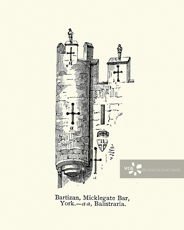 中世纪建筑：雉堞与悬臂式 parapet图片素材
