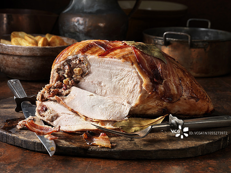 烤火鸡图片素材