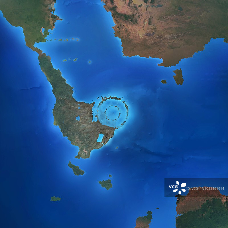 希克苏鲁伯陨石坑插图图片素材