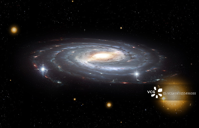 银河与球状星团，图示图片素材