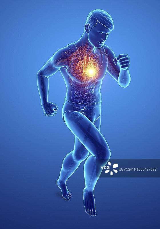 胸痛的男子插图图片素材