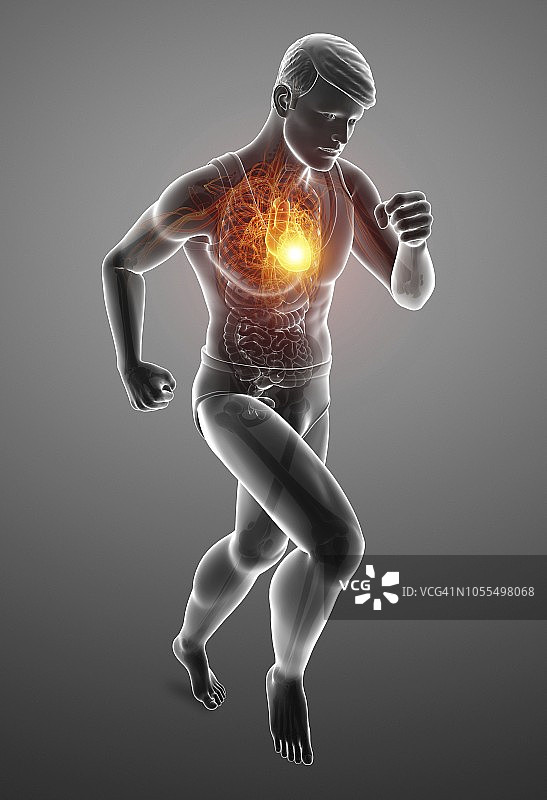 胸痛的男子插图图片素材