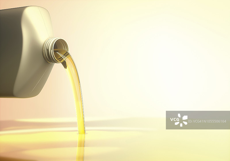 瓶装发动机油倾倒示意图图片素材