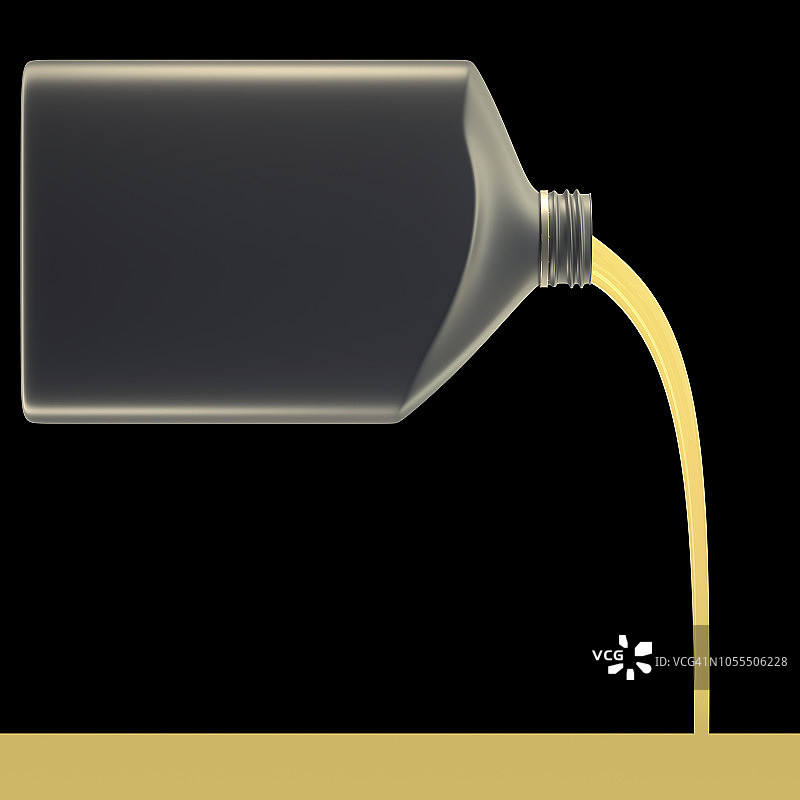 瓶装发动机油倾倒示意图图片素材