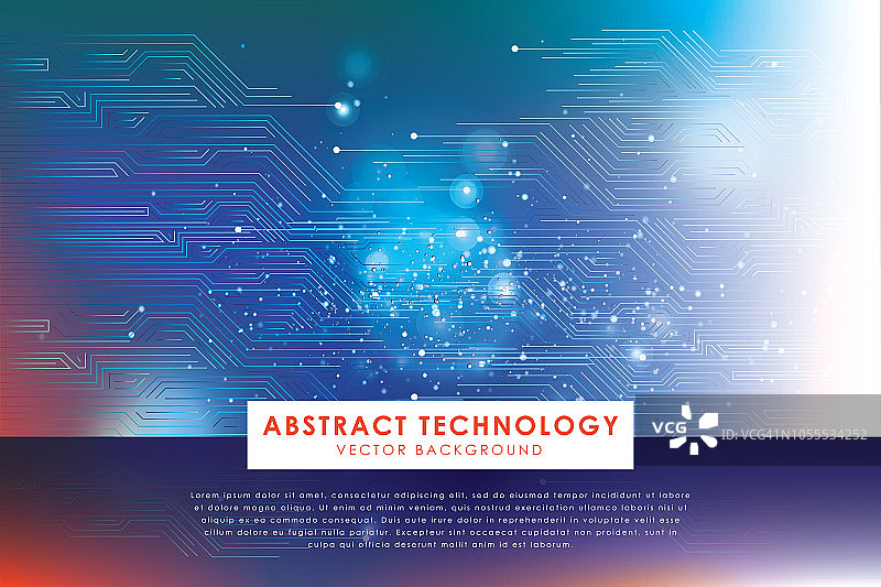高科技电路板深蓝色未来抽象背景图片素材