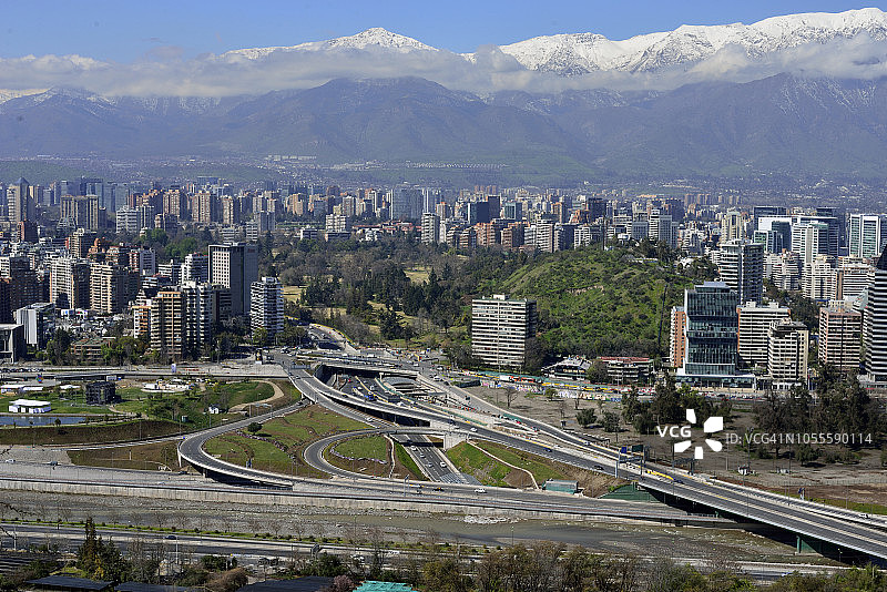 智利圣地亚哥城市风光图片素材