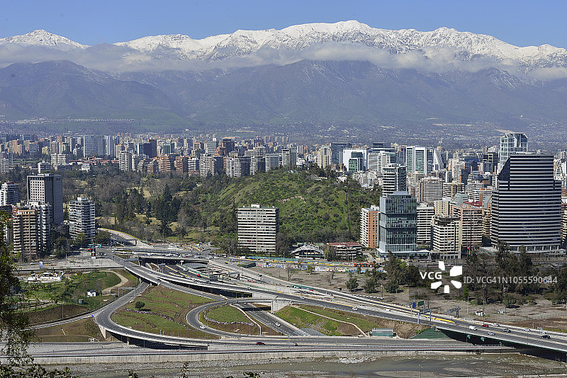 智利圣地亚哥城市风光图片素材