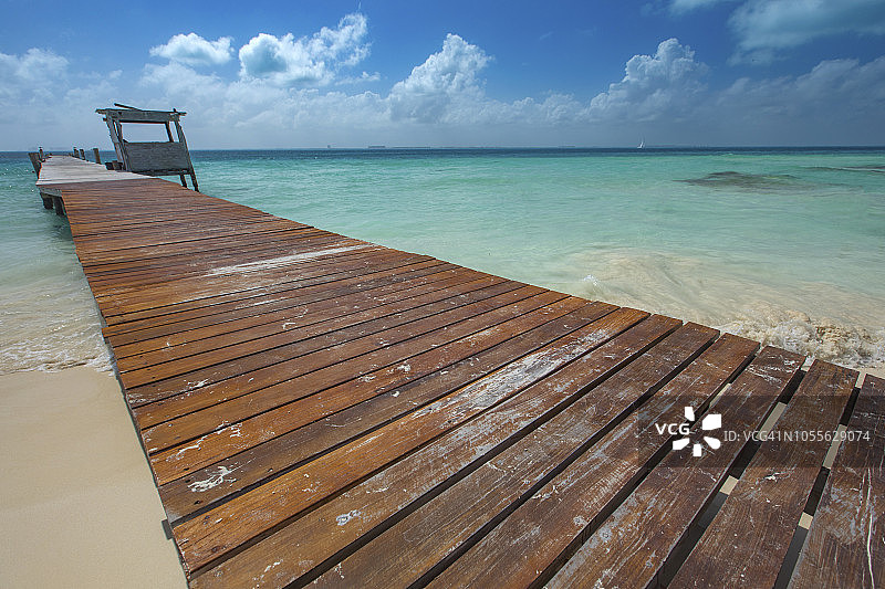 加勒比海码头图片素材