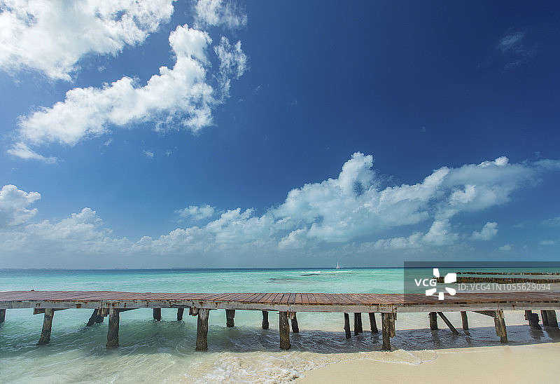 加勒比海码头图片素材