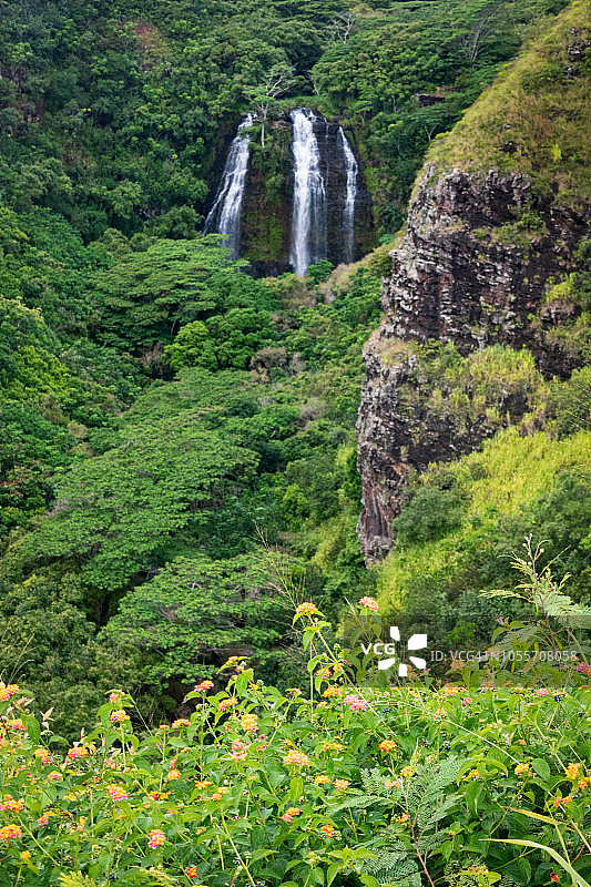 可爱岛奥帕伊卡阿瀑布图片素材