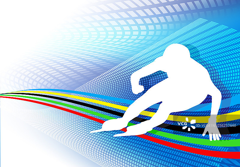 速度滑冰插画图片素材