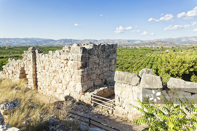 希腊伯罗奔尼撒阿尔戈利斯梯林斯考古遗址图片素材