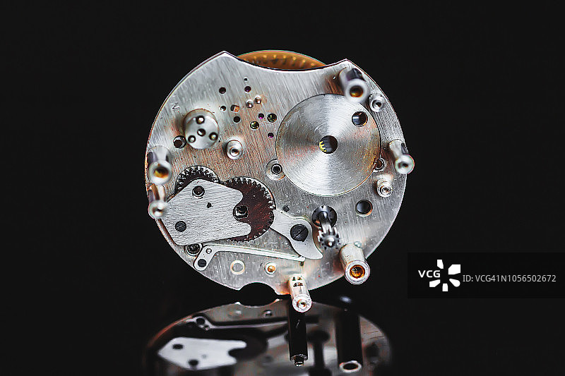 齿轮时钟机构特写图片素材