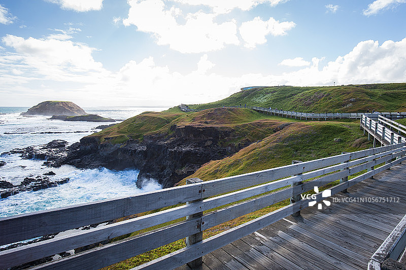 菲利普岛美丽风光，墨尔本的热门一日游景点，位于澳大利亚南部海岸附近图片素材