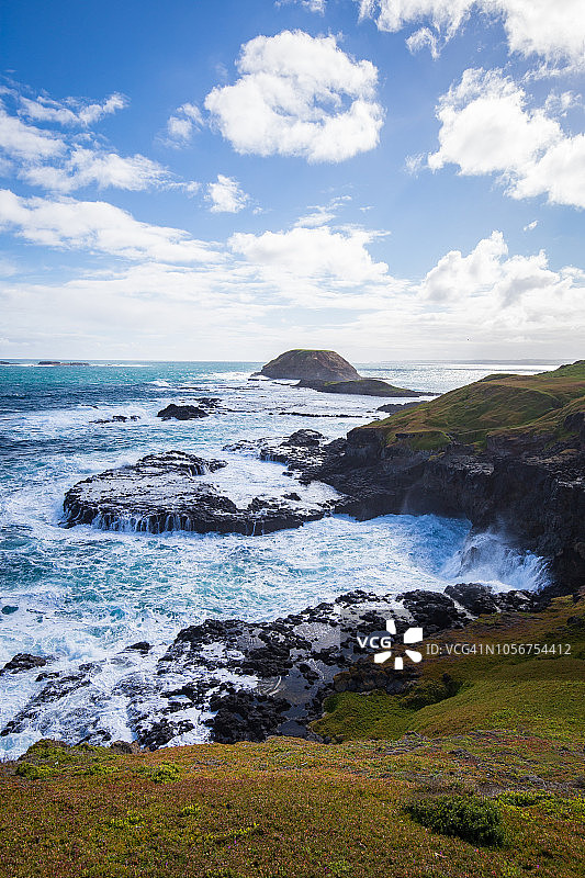 菲利普岛美丽风光，墨尔本的热门一日游景点，位于澳大利亚南部海岸附近图片素材
