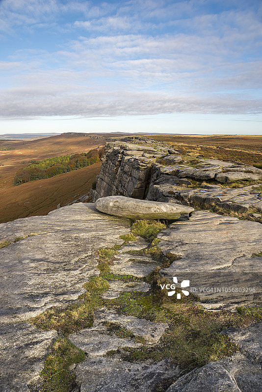 英格兰峰区国家公园斯坦尼奇边缘的秋色图片素材
