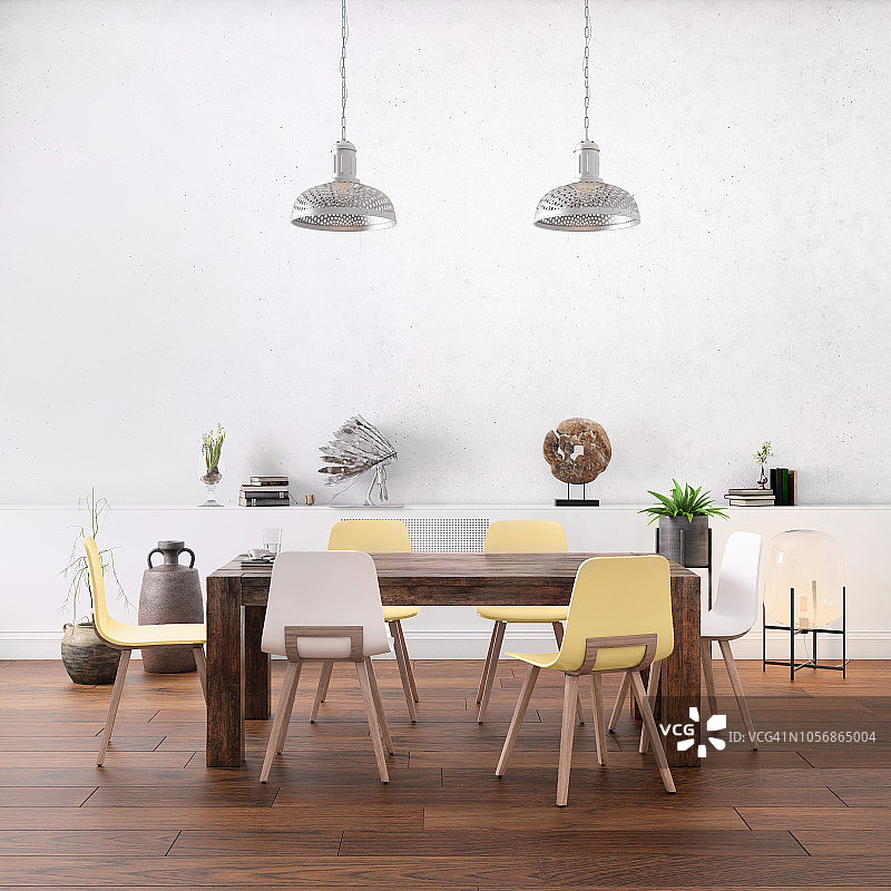 北欧风格办公室与团队桌图片素材