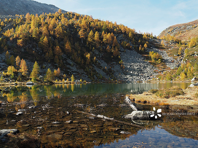 博尼亚科山谷：加塔斯科萨山口与拉戈扎高山湖泊图片素材