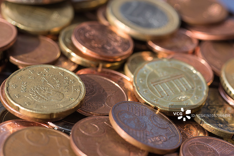 欧元硬币图片素材