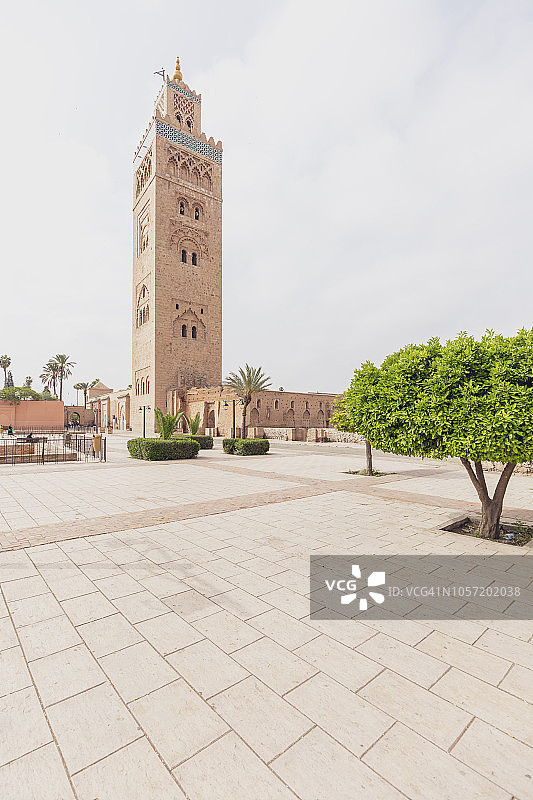 摩洛哥马拉喀什的库图比亚清真寺景观图片素材