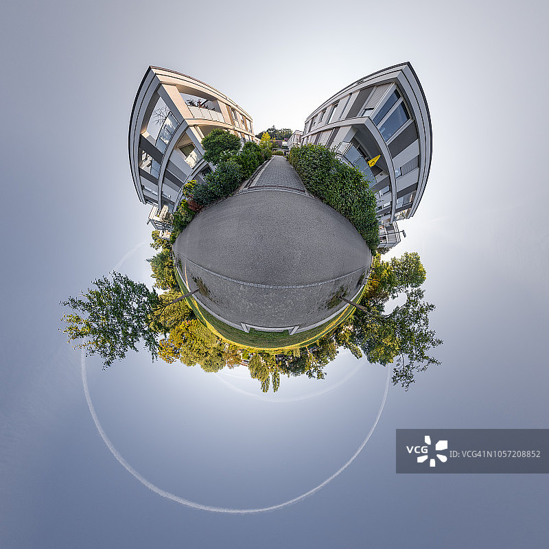 现代住宅小星球景观图片素材