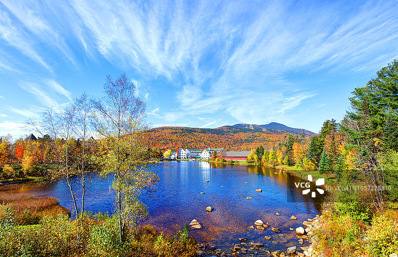 新罕布什尔州沃特维尔谷城镇中心图片素材