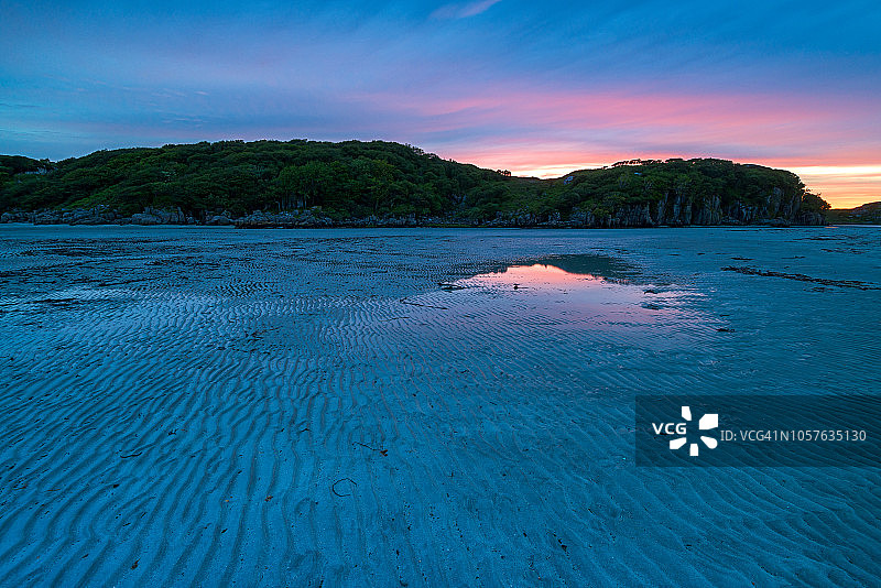 马尔岛罗斯的退潮沙滩，内赫布里底群岛，苏格兰图片素材
