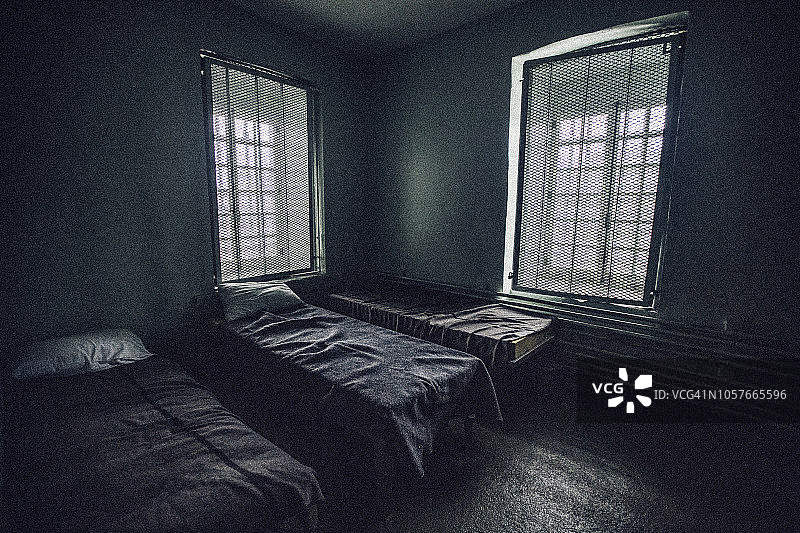 旧监狱牢房内部一瞥图片素材