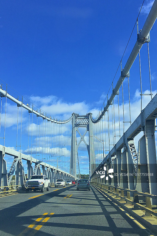 纽约州波基普西市哈德逊中桥的中段图片素材