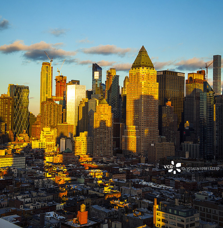 纽约市日落图片素材