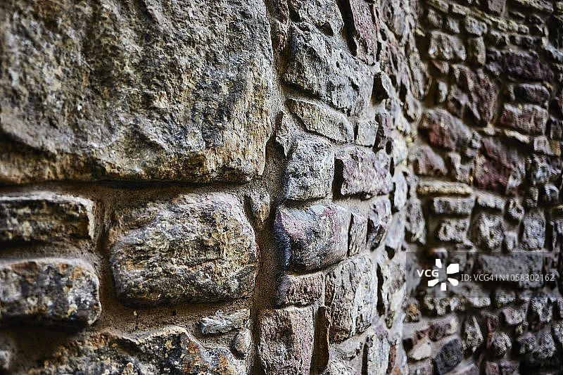 爱丁堡老城区的古老石墙图片素材