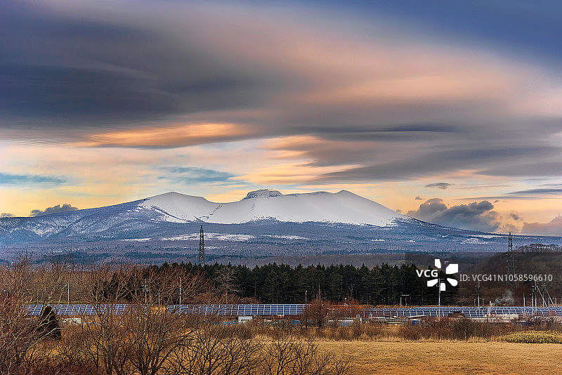 北海道的冬日景色图片素材