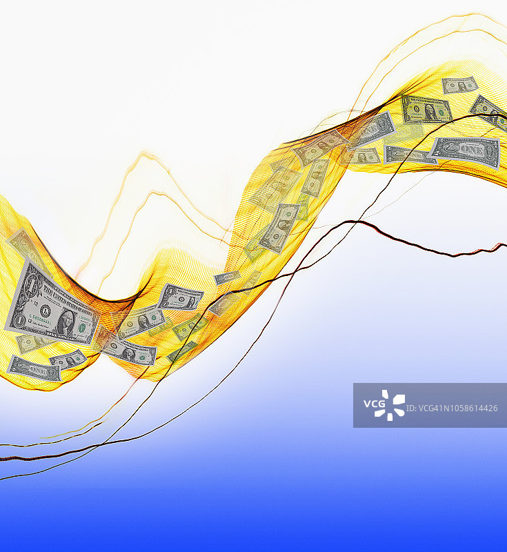 数字货币流动图片素材