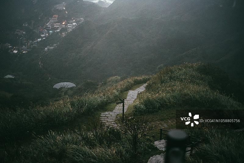 中国台湾基隆金瓜石山村图片素材