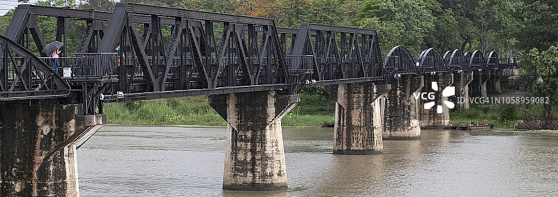 桂河大桥（泰缅铁路桥）全景图片素材