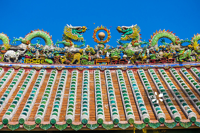 中国福建漳州妈祖庙的建筑细节图片素材