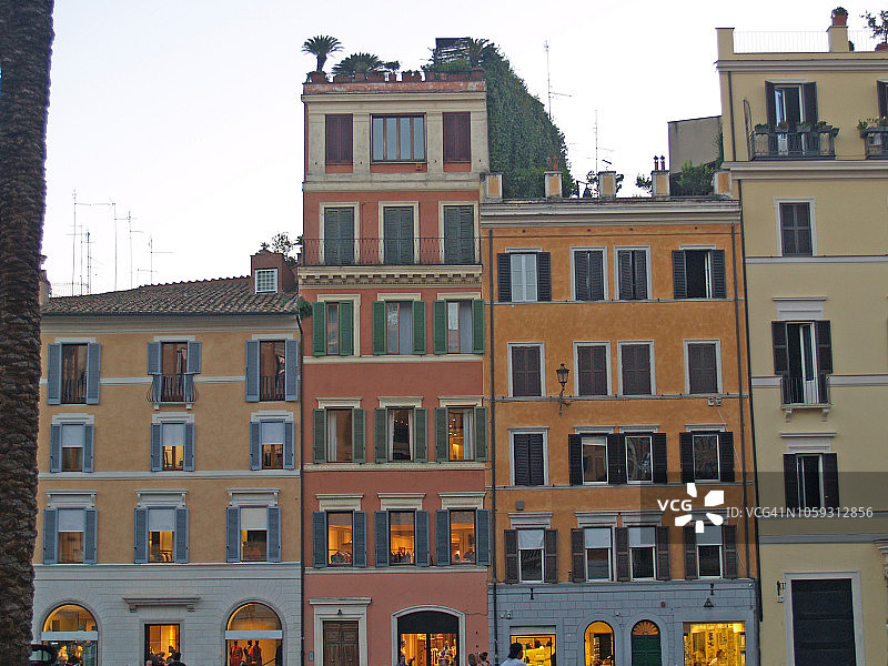 罗马西班牙广场的建筑图片素材