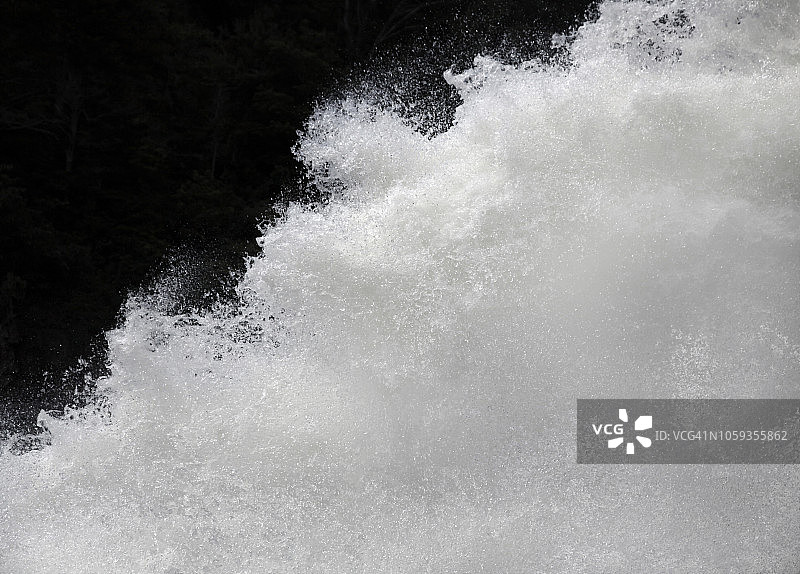黑色背景上的水花飞溅图片素材