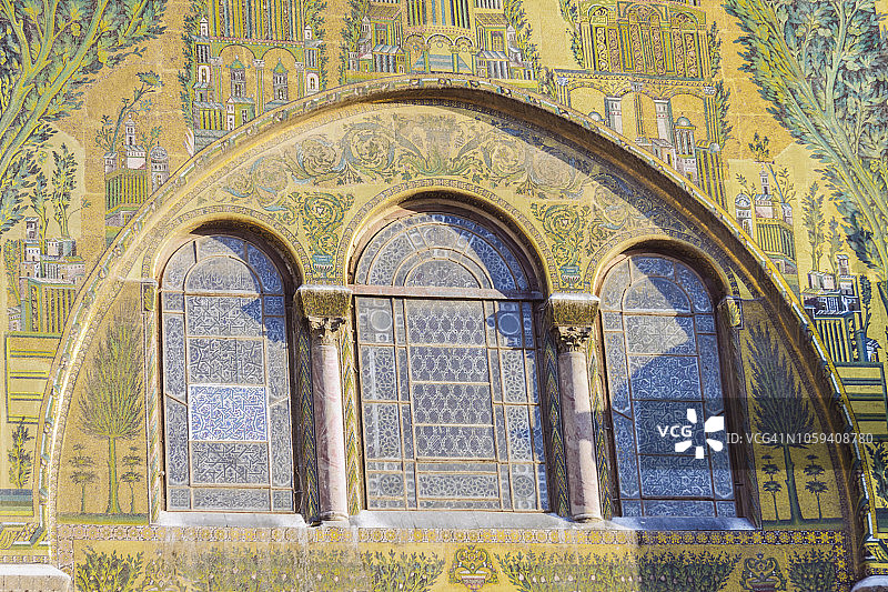 倭马亚清真寺马赛克图片素材